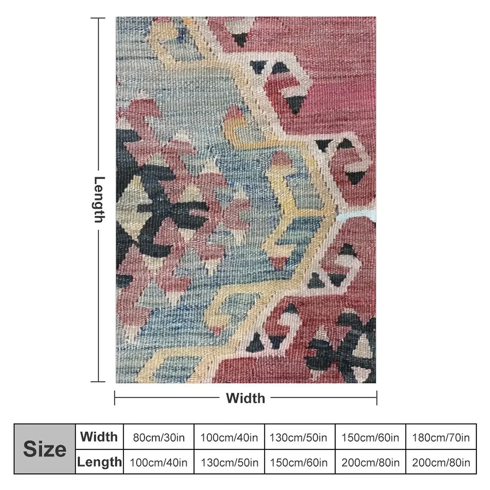 Bohemian Kilim, Navaho Weave, Woven Textile, Persian Carpet Throw Blanket Decoratives Quilt Luxury St Blankets
