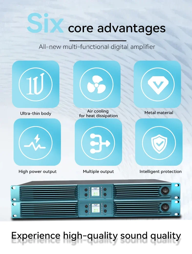 Paulkitson K430 4-Kanal Professioneller Leistungsverstärker Klasse-D 2Ω 4×7800W Hochleistungsverstärker für Bühnen-, Konzert- und Live-Lautsprechersysteme – Detail 7