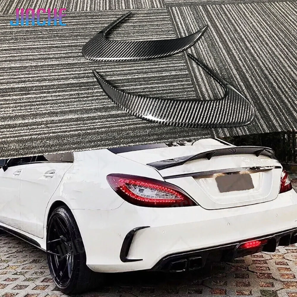

Разветвители заднего бампера из углеродного волокна для Benz CLS Class W218 CLS400 CLS500 CLS63 2015-2017 Разветвители заднего бампера
