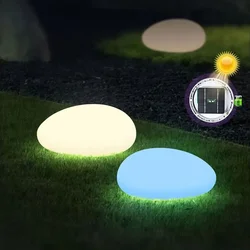 Lámpara LED alimentada por energía Solar IP65, iluminación impermeable personalizada, multifuncional, portátil, para exteriores, Patio, jardín, césped, piedra decorativa