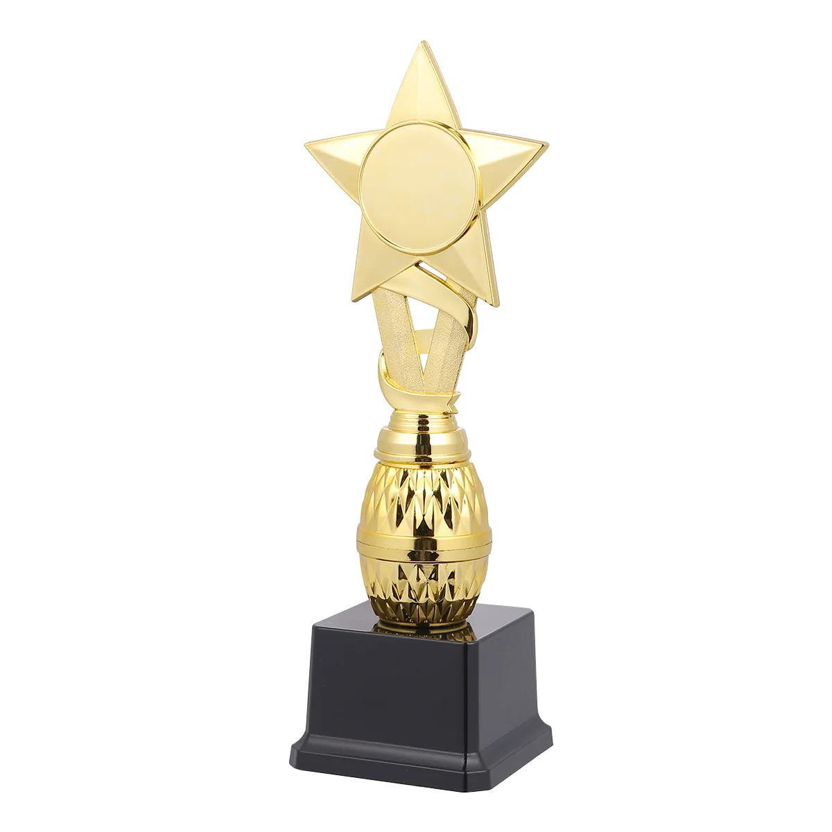 29cm Competitions Plastic Trophy Kids Ribbon Star Reward Trophy Creative Activity Award Cup