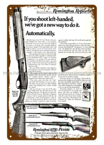 1972 REMINGTON Shotgun metal tin sign cheap unframed prints sign