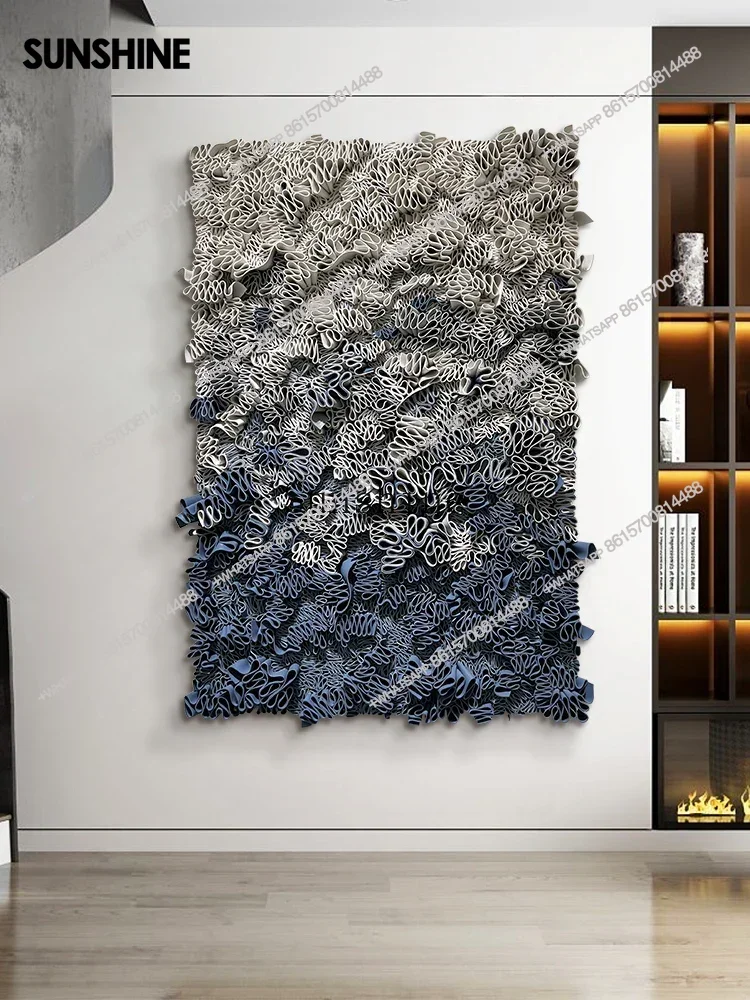 

Leather craft hanging painting, foyer painting, living room background wall decoration painting, 5d three-dimensionalX