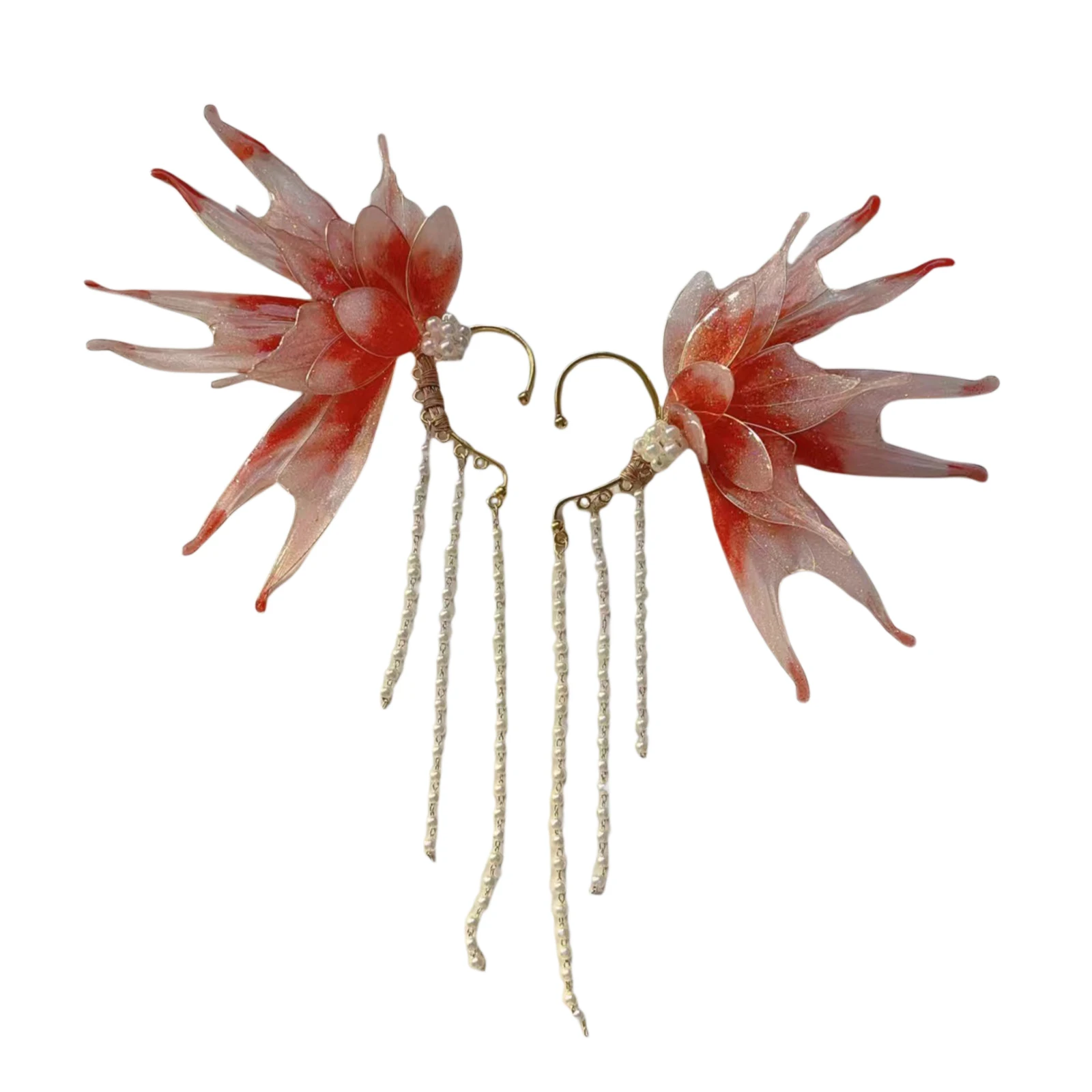 Vrouwen Fee Oorbellen Mooie Clip op Zeemeermin Oorbellen Prinses Kwastje 2 stks Oorbellen Mode Oorbellen Rollenspel Accessoires