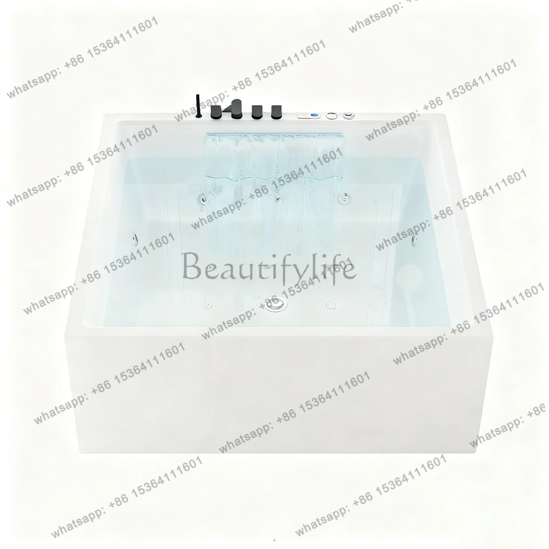 

Double massage acrylic bathtub, household small apartment with constant temperature integrated independent square