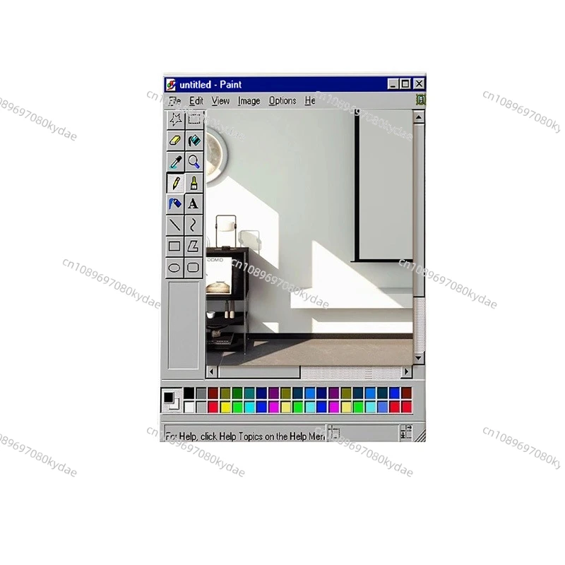 Niche mirror decorative painting floor-to-ceiling bedroom bedside table desktop creative layout