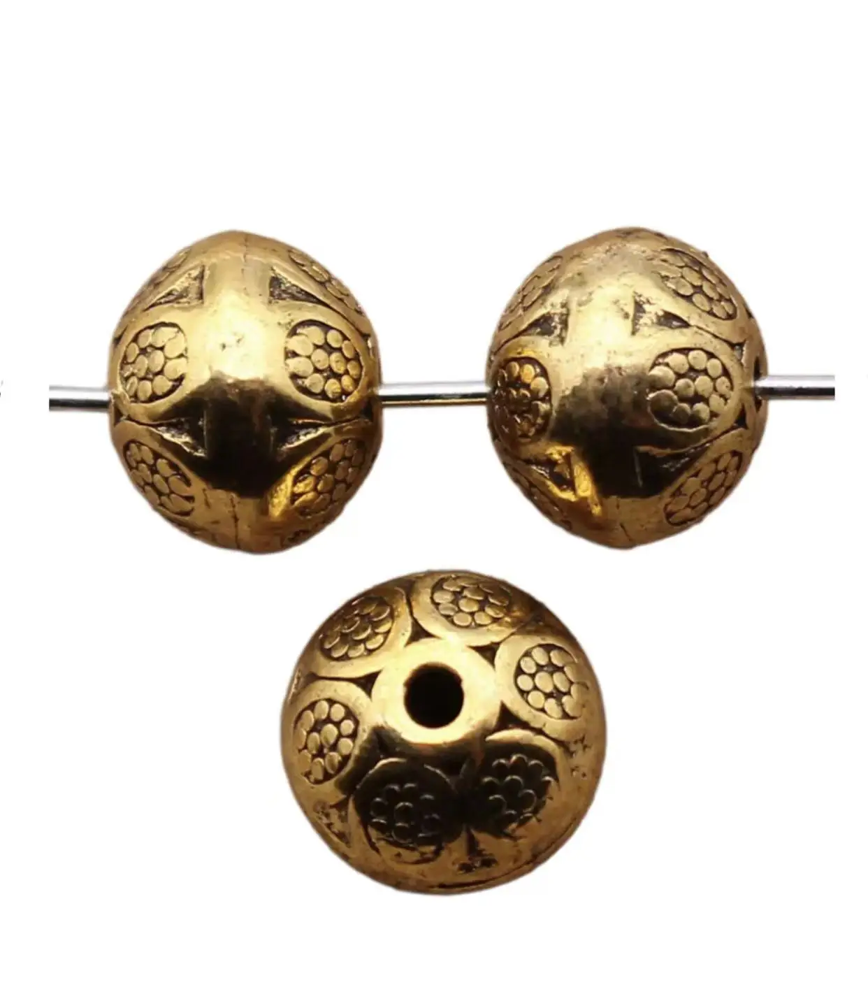 

10pcs 9.3*8.3mm ,hole 1.5mm Vintage spacer beads for DIY accessories Zinc alloy metal HW4066 handmade