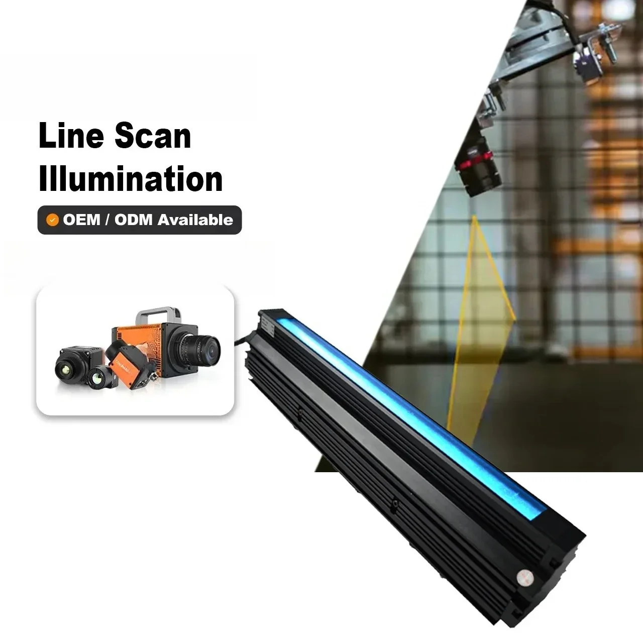 

High Cost Performance Collimated LED Smart Machine Vision Line Light For Printing Surface Inspection