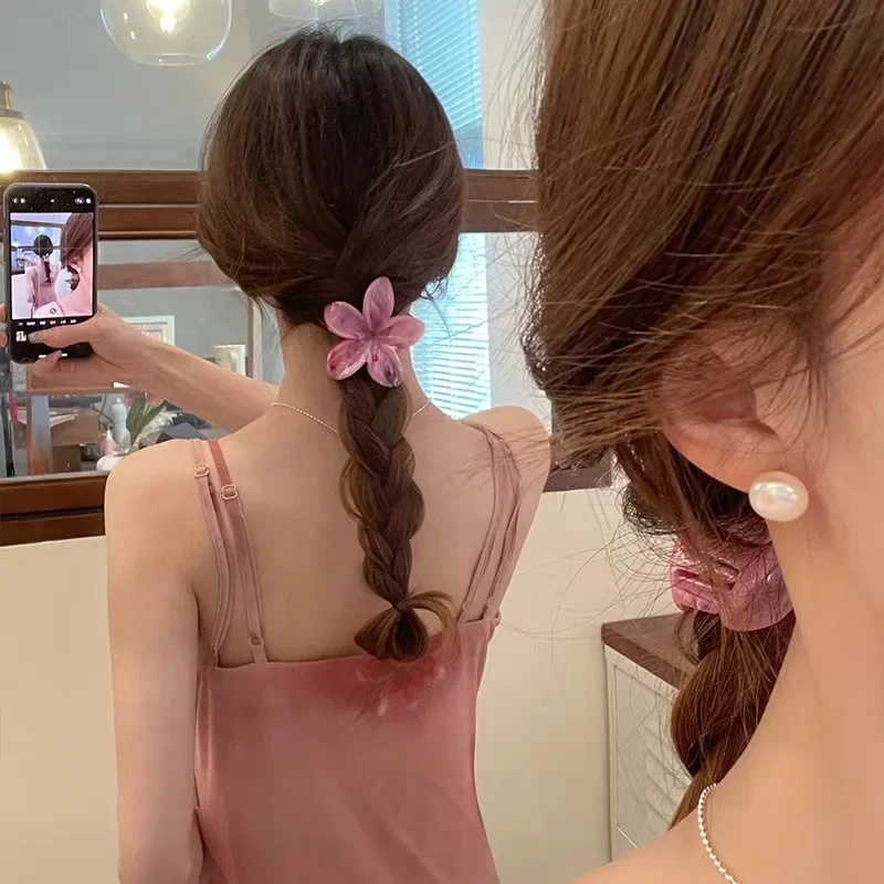 Blumenhaar Krabben Haarspangen Mode Lässig Sommer Blumen Haarklammer Clip Hai Haarnadel Haarspangen