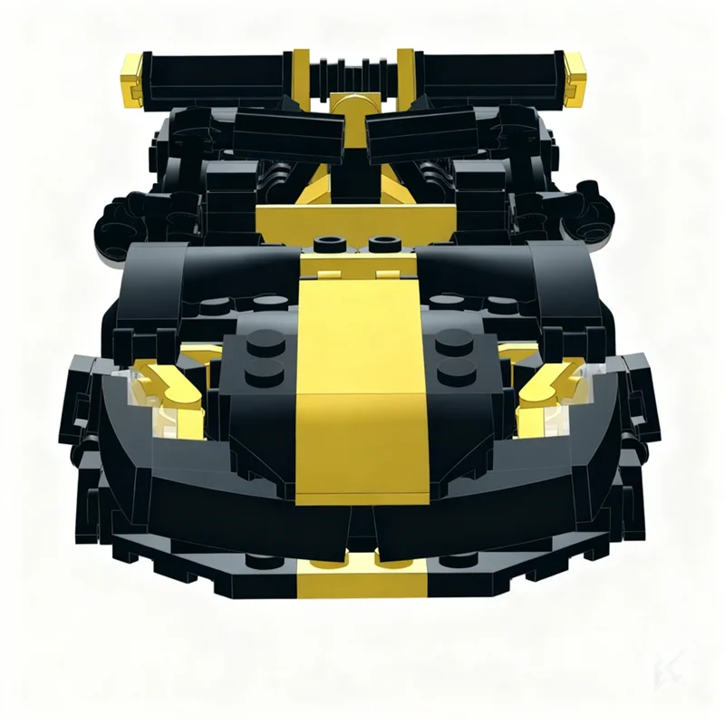 314 قطعة MOC أسود أصفر أبطال مدينة Hypercar نموذج اللبنات لعبة البناء فكرة هدايا عيد الميلاد التعليم للأطفال