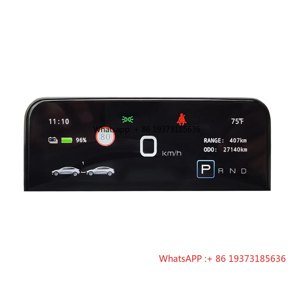 Super Performance Hud Armaturenbrett-Display 4,6-Zoll-Bildschirm für Tesla Model 3, Model Y