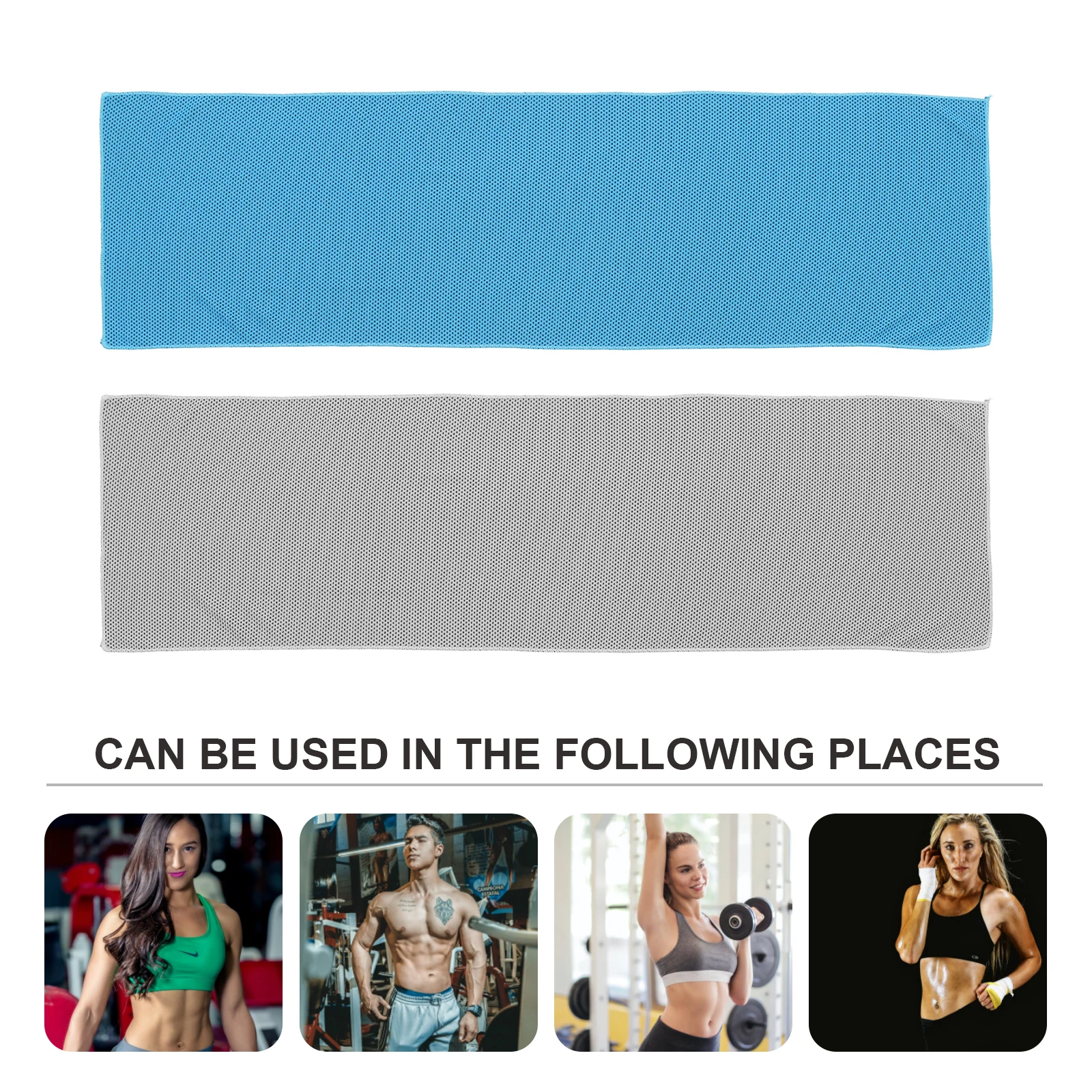 

2 Pcs Cold Towel Fitness Micro Fiber Towels Sports Cooling for Sweat Portable Summer