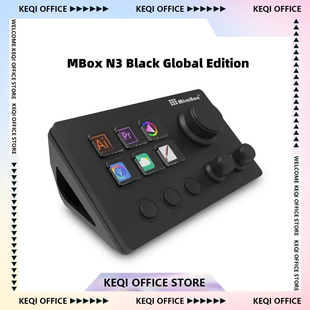 Mirabox N3 Mini Keyboard with Screen Knob Macro Programming Visual Streamdeck Desktop  Custom DIY Integrated Console Keyboard