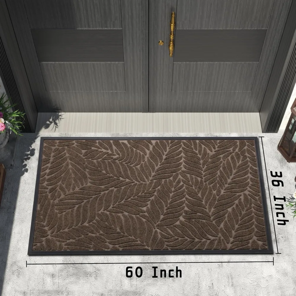 Door Mats Outdoor Indoor, Heavy Duty Non-Slip Welcome Mats, Easy Clean Outside Doormats for Entrance Home