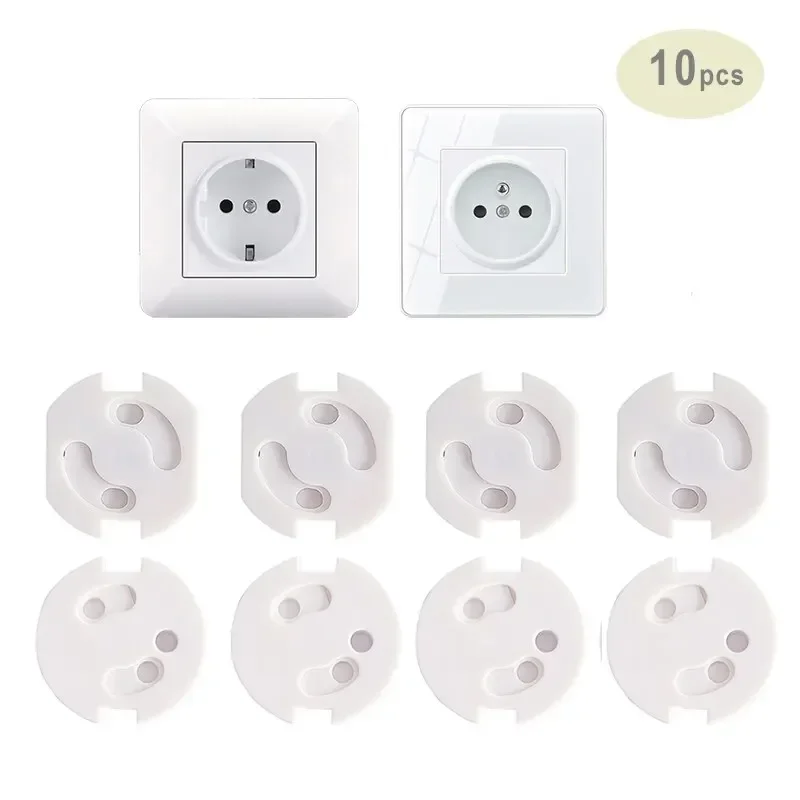vvocci 10pcs Child Baby Safe Socket Security Protection Protectors Electrical Plastic Safety Socket Covers Outlet