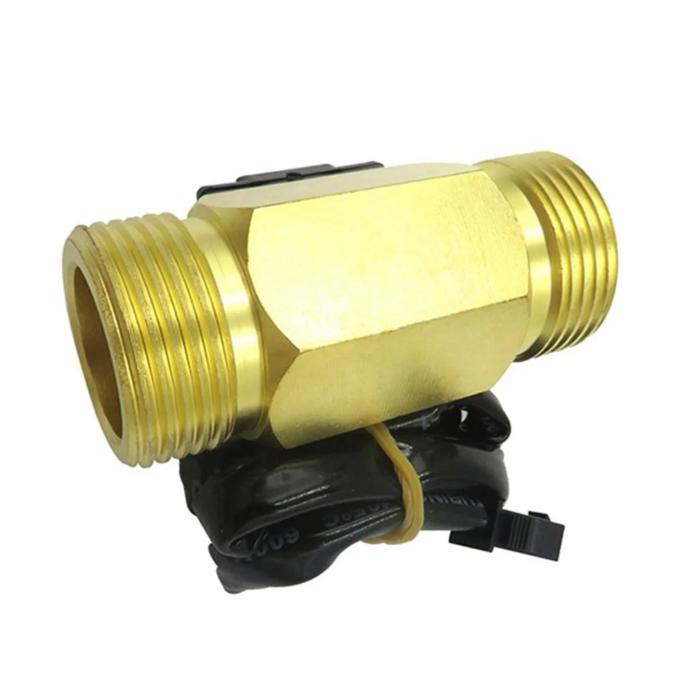 1/2 "3/4" DN15 أنبوب نحاسي كامل مع مستشعر تدفق المياه الخيط الخارجي استبدال سخان المياه التوربينات مقياس الجريان مستشعر تدفق المياه