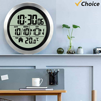 No Punching Suction Cup Clock Home Clock Waterproof Bathroom Washroom Kitchen Clock LCD Digital Display Temperature Detector