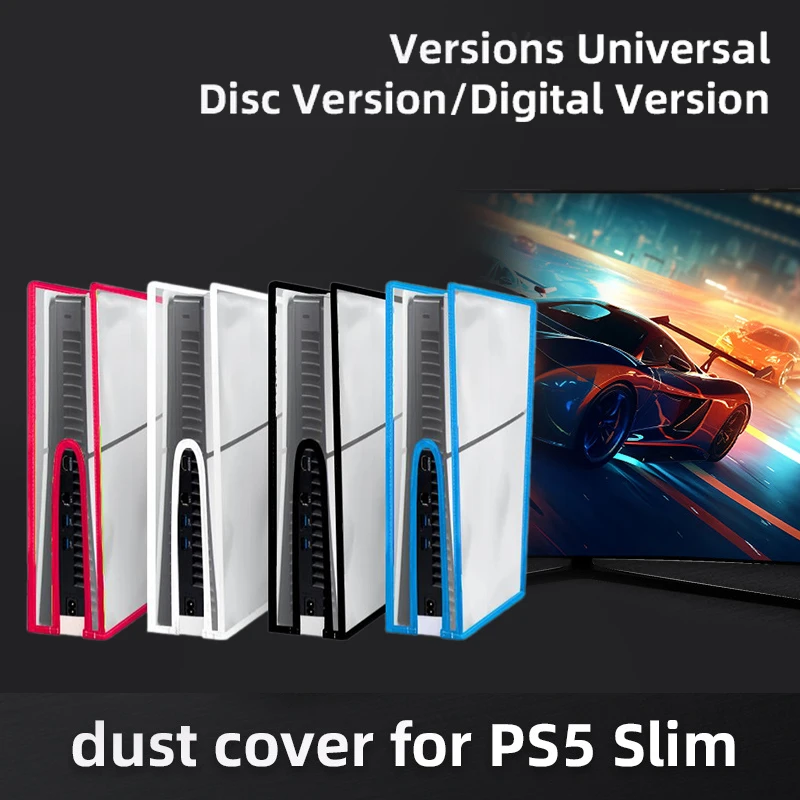 

For PS5 Slim Console Dust Cover Dustproof Transparent Case Dustprevent Bag Game Accessories For Disc Version & Digital Edition