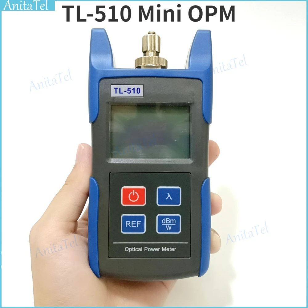 휴대용 TL-510 미니 OPM 광파워 미터, SC FC 인터페이스, TL510A -70 ~ + 10dBm 또는 TL510C -50 ~ + 26dBm 광섬유 테스터