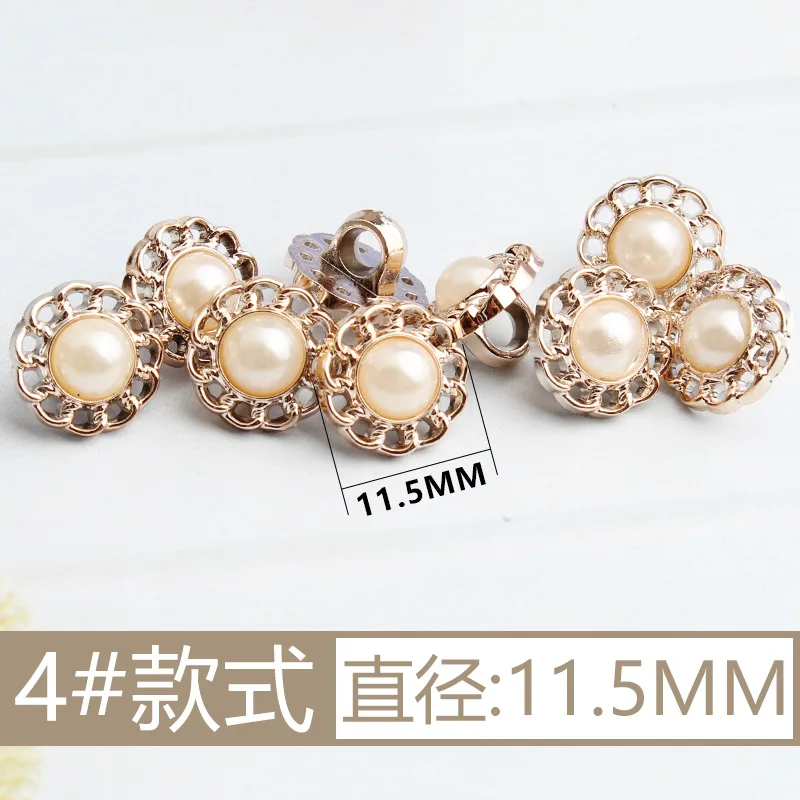 Neu eingetroffene Strass-Perlen-Kunststoffknöpfe für Hemden, Kleidung, Mäntel, Strickjacken, Pullover, 10 Stück/Lot, 10 mm/11 mm, KD912 – Detail 3