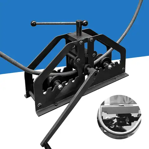 Manual Metal Tube Bender Machine 1.5" Round Roller Stretcher Shrinker Bench Bending Set GDAE10 Heavy Duty Pipe Bender