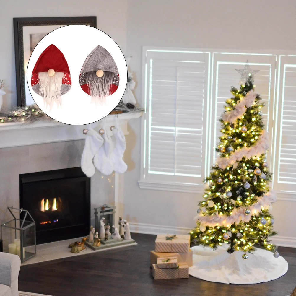 

6Pcs Christmas Tableware Cover Silverware Holder Red Grey Adorable Cutlery Bags Christmas Tableware Storage Bag Silverware