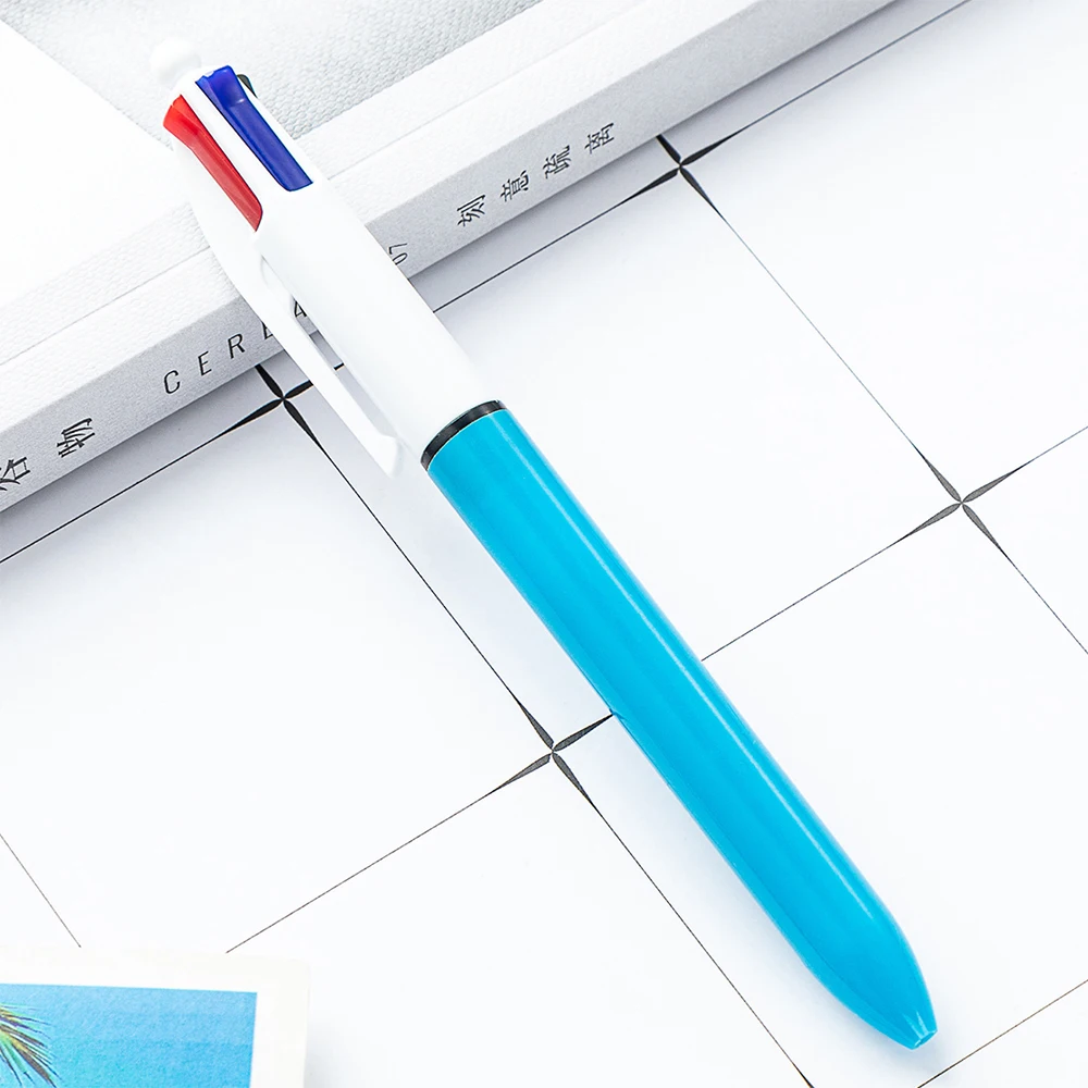 4 Color Pen Creative Colorful Retractable Ballpoint Pens Multifunction Pen For Marker Writing Stationery