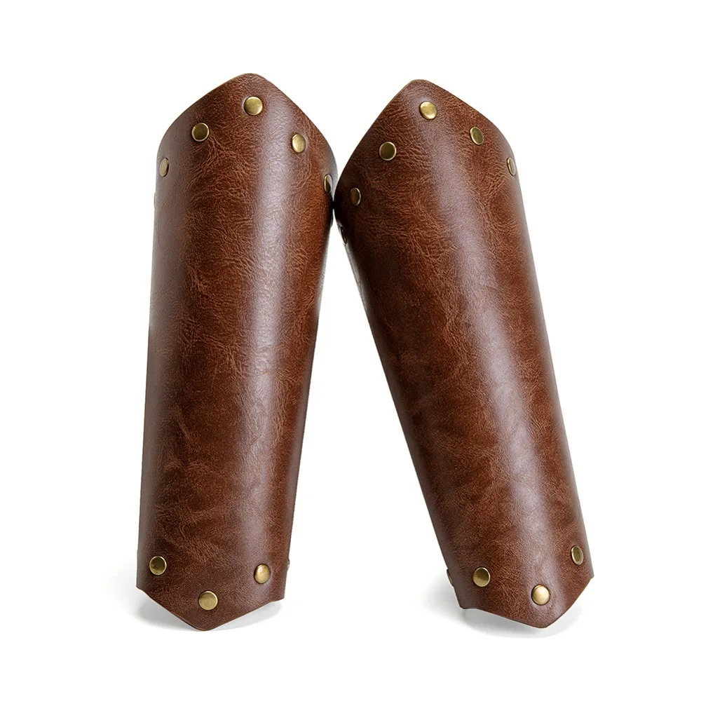 Męskie Średniowieczne Cosplayowe Nakładki na Ręce ze Skóry PU, Sznurowane, Wikingowie, Piraci, Rycerze, Rękawice, Ochraniacze na Nadgarstki, Bransoletki, Akcesoria Steam Punk