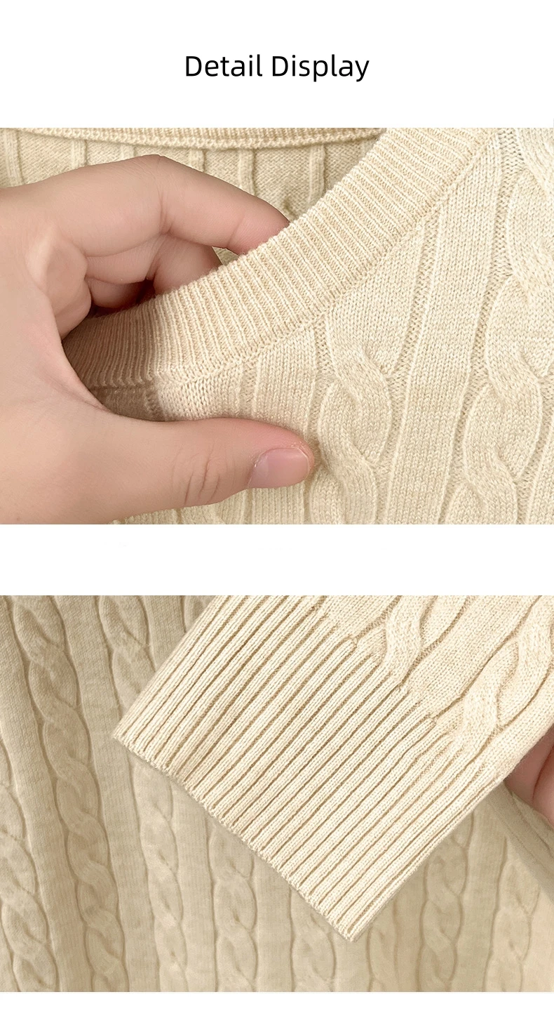 Luxus Pony Stickerei Männer Pullover Designer Marke Herbst Winter Neue Exquisite Zipper Paul Casual Komfort Rund Stricken Sweater – Detail 17