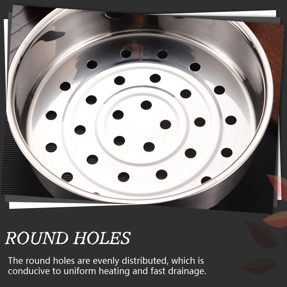 

21cm Premium Material Steamer Basket Insert for Pot Meat Dim Sum Seafood Uniform Heating Easy Storage Steamer Basket