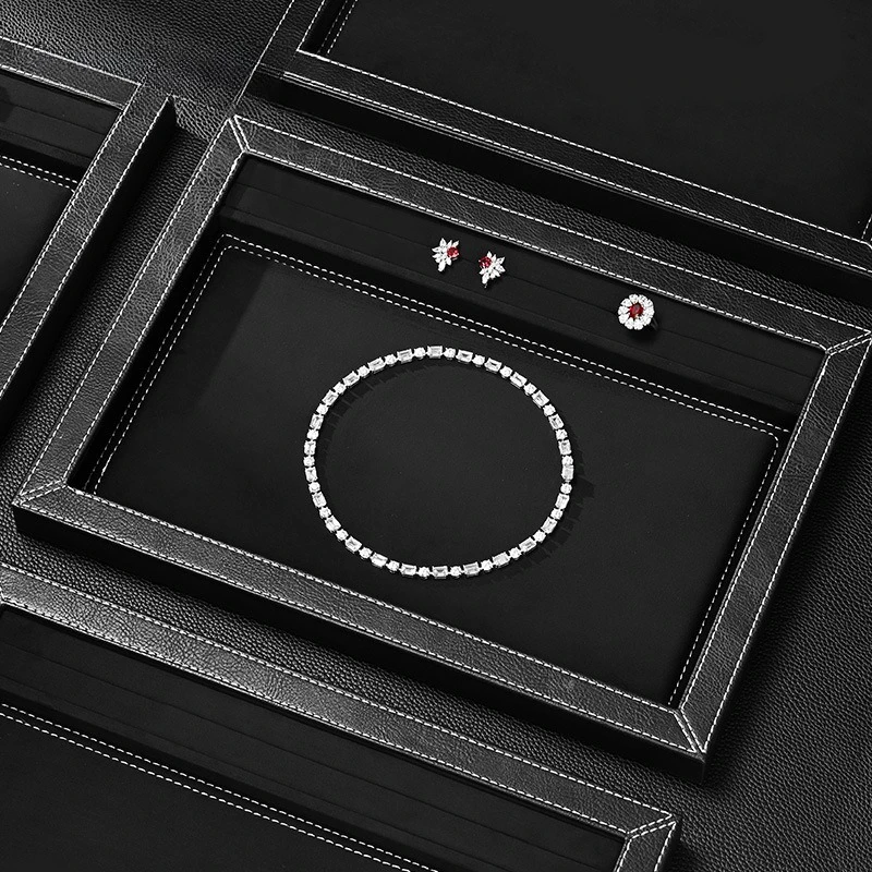 Luxury-lite Rings Earrings Trays Necklaces Bracelets Counter Display Items Trays Viewing Materials Home Decor Tabletts ZY40TP