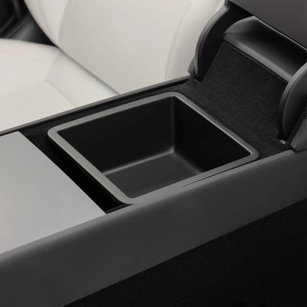 Vordere Mittelkonsole Obere Untere Etagenförmige Aufbewahrungsbox-Einsatz für Tesla Model Y L 2026 Langer Radstand 6-Sitzer LWB Zubehör – Detail 3
