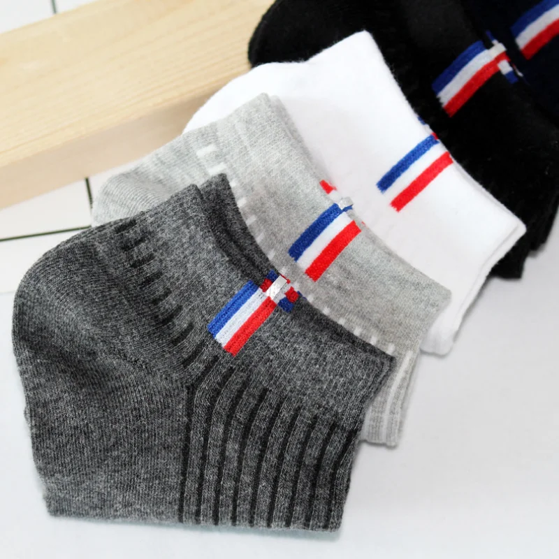 1/5Pairs High Quality Men Sock No Show Ankle Low Cut Summer Short Thin White Black Crew Spring Sport Cotton Breathable Mesh Sock