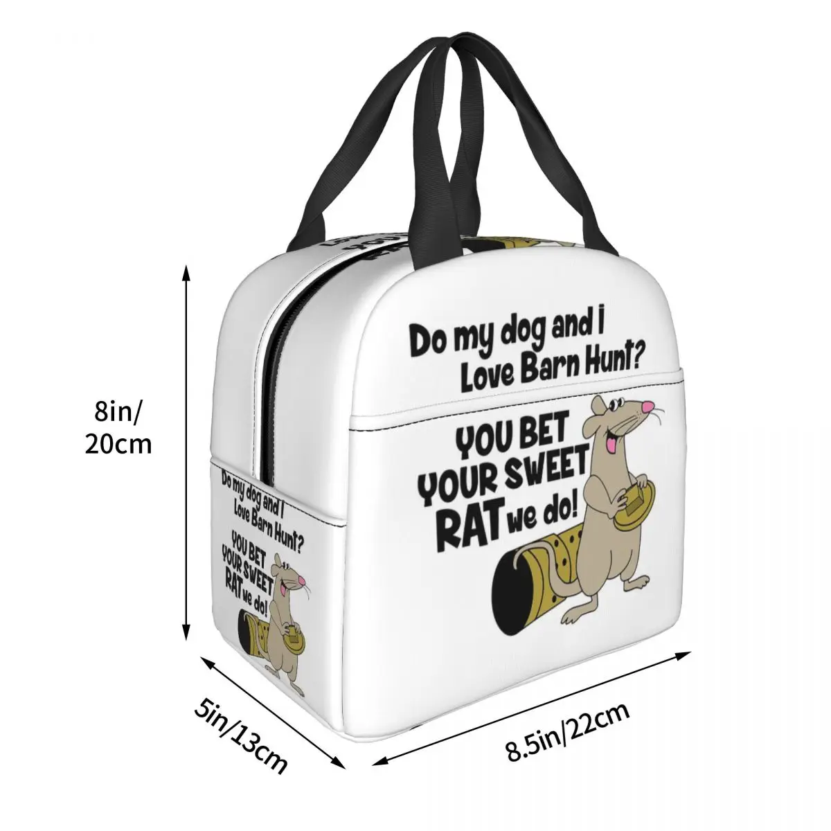 Do My Dog And I Love Barn Hunt Premium Lunch Bags Insulated Bento Box Lunch Tote Picnic Bag Thermal Bag for Woman Student Office