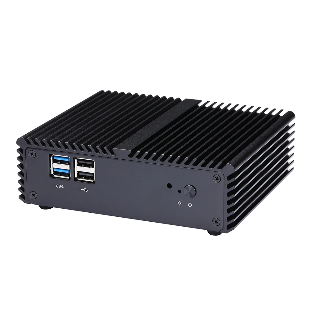 Qotom Mini PC Q170 with Pentium J3710 Quad Core 2 Gigabit LAN Fanless Computer