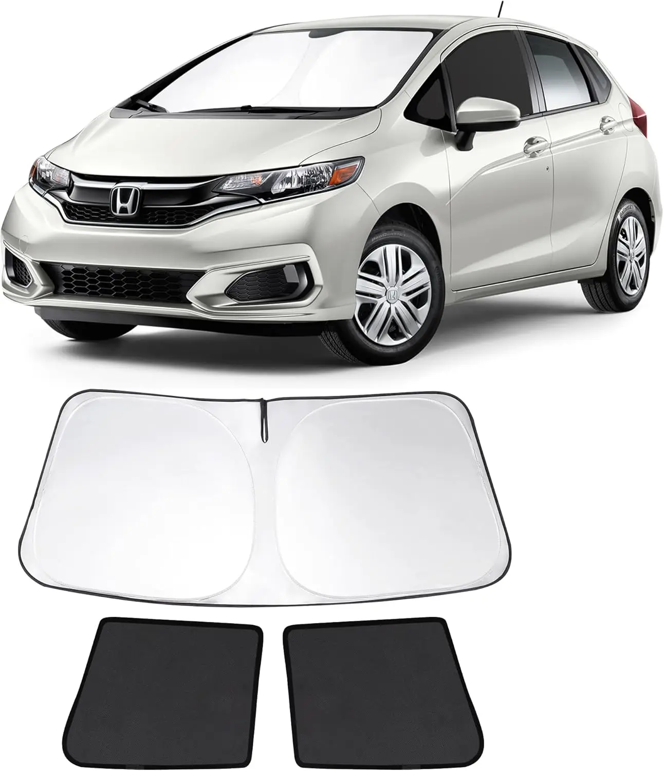 

Солнцезащитный козырек для автомобильных окон, складной, 3 шт., защита от УФ-излучения и перегрева для лобового стекла, индивидуальная подгонка для Honda Fit 2015-2020