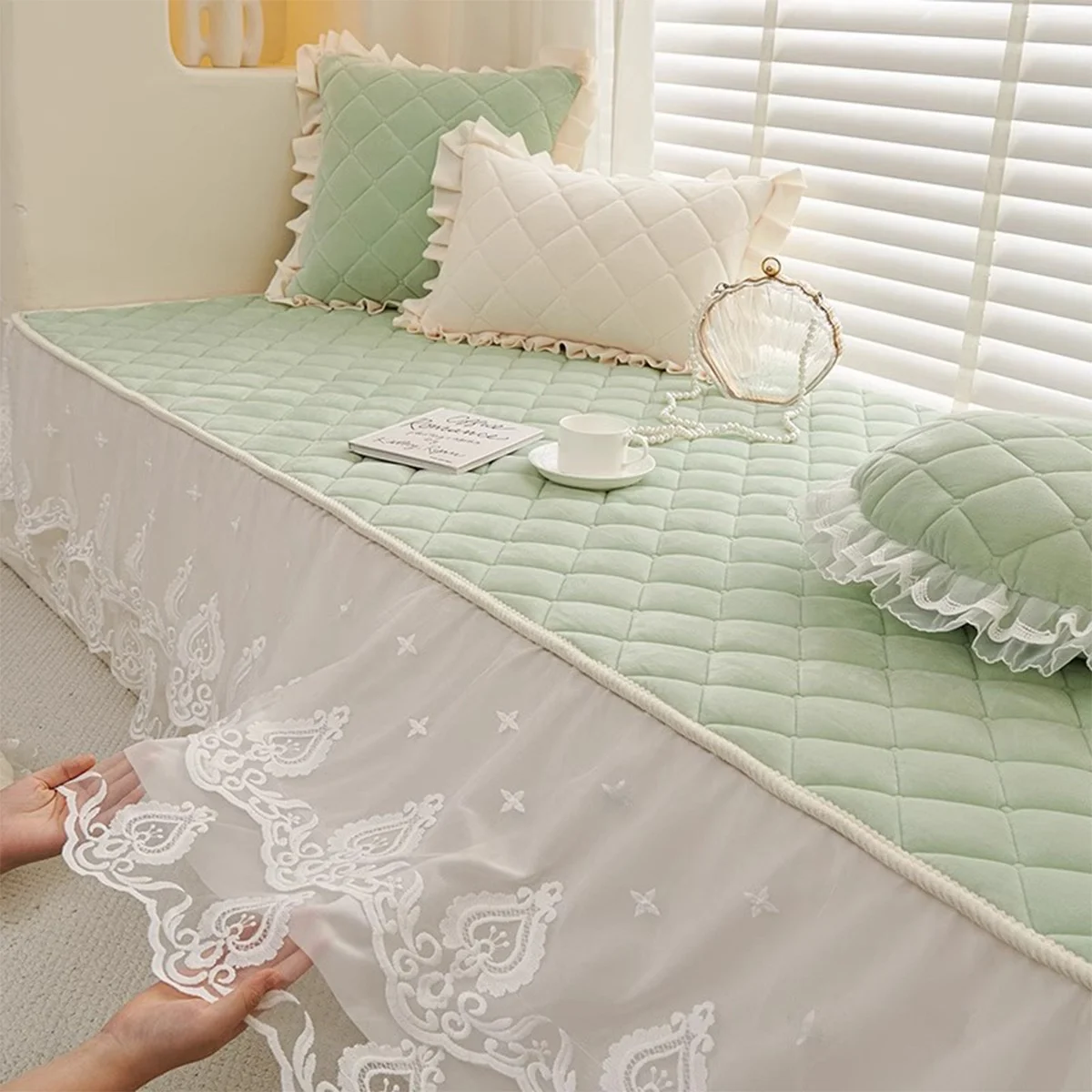 

Утолщенная кружевная подушка-накладка для окон и балконов Princ Sle, настраиваемая, противоскользящая, специального назначения