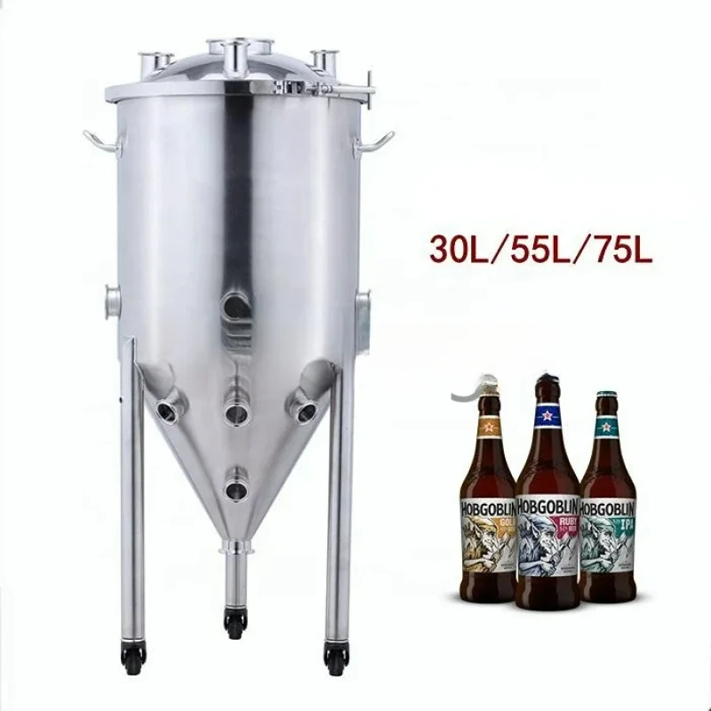 Conical 30L 55L 75L Pressurized Fermenter / Beer Brewing Equipments / Stainless Steel Fermentation Tank/304 SS