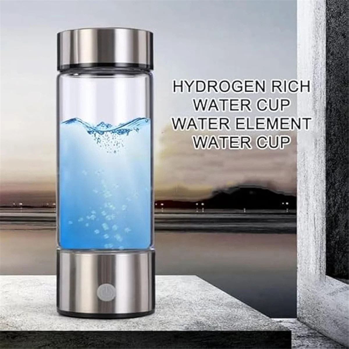 Hydrogen Water Generator,Rechargeable Hydrogen Water Bottle, Portable Hydrogen Water Ionizer Machine-Blue