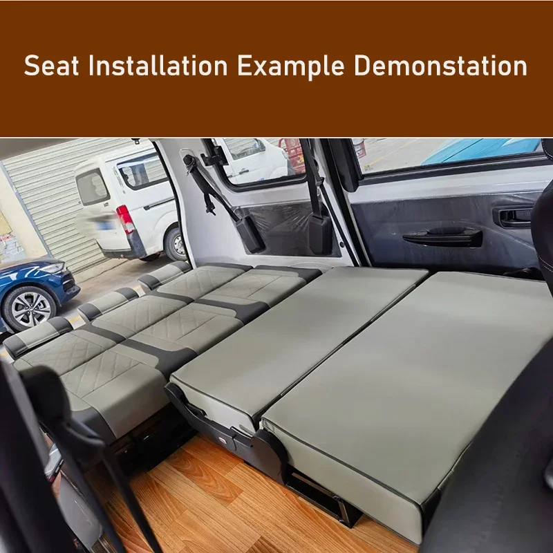 Autoliuma Custom Caravan Folding Campervan Double People Seat For RV Rock And Roll Bed Car Seats RV Camper Van Interior view 5