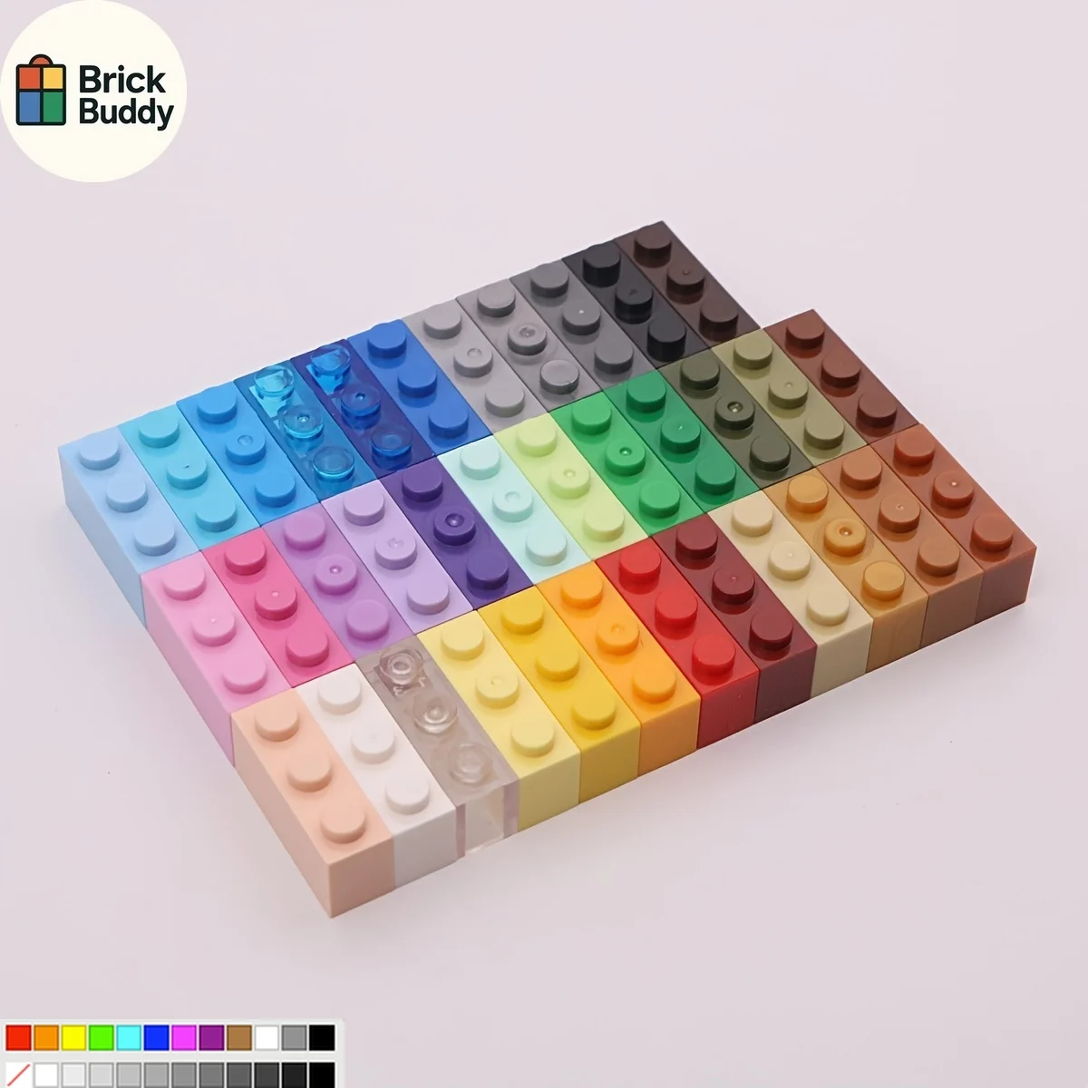 【840 Pcs】[1KG] Compatible with 3622 small particle interlocking building blocks. MOC educational components. 1X3 basic bricks.