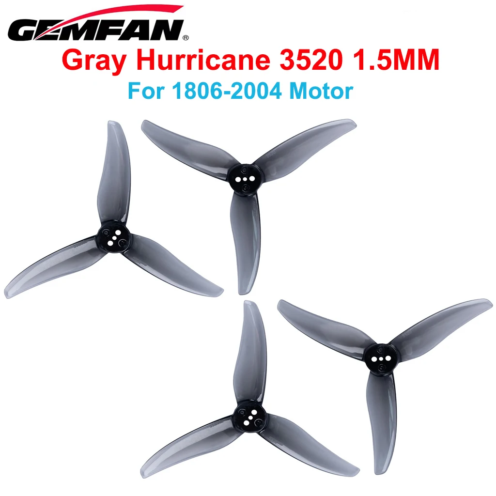 Gemfan 3520 3-Blatt 3,5 Zoll PC Propeller 1,5 mm Loch CW CCW für FPV 1806 2004 Bürstenlosen Motor Freestyle 3 Zoll Cinewhoop Drone – Detail 7