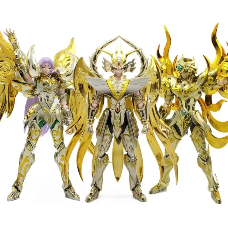 In Stock MC Model Saint Seiya Myth Cloth EX Leo Aiolia/Virgo Shaka/Aries Mu with Totem SOG Knights of Zodiac Action Figure