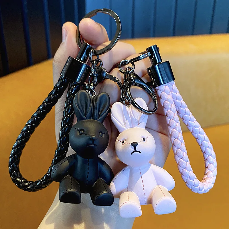 

Exquisite Resin Puppet Rabbit Keychain Female Creative Doll Bag Pendant