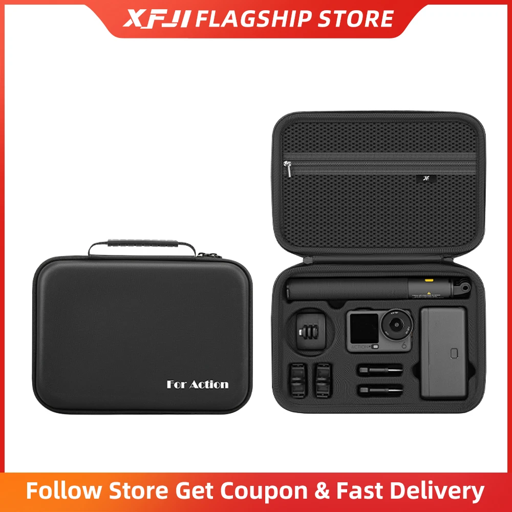 Sac de rangement tout-en-un pour DJI Osmo Action 6, étui pour chargeur d'appareil photo, Base de batterie, bâton de Selfie, organisateur d'accessoires portables