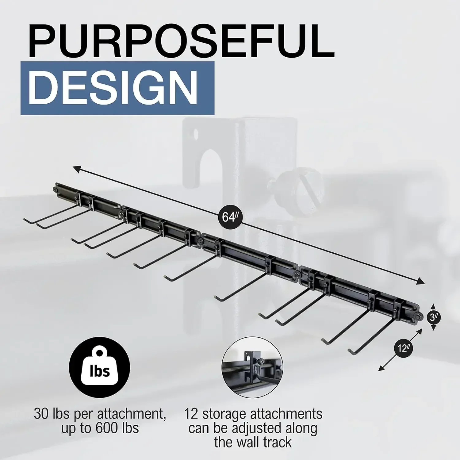 منظم أدوات حديقة المرآب المعياري مقاس 64 بوصة - رف عالي التحمل للتنظيم والتخزين (ساخن)