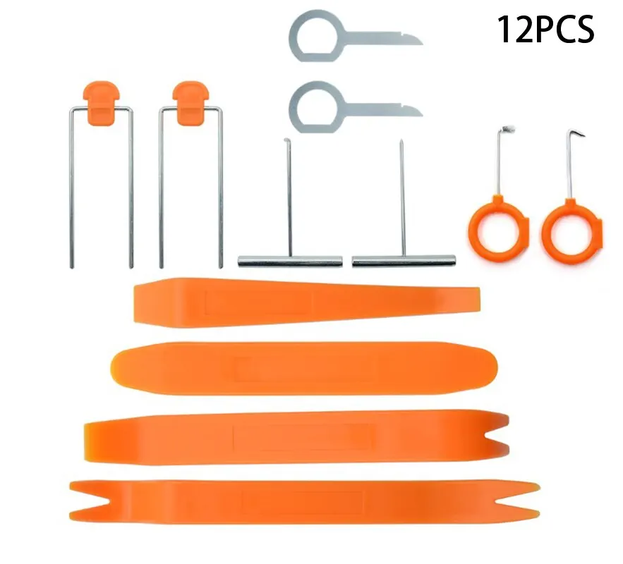

12 шт. автомобильные ручные инструменты, комплект для снятия автомобиля, DVD-стерео, комплект для переоборудования внутренней пластиковой отделки, инструмент для снятия приборной панели, инструмент для ремонта