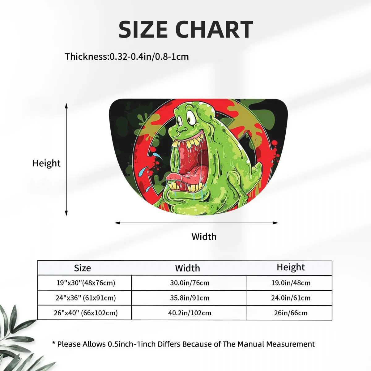 Ghostbusters Slimer Soft Flannel Half Round Doormat Non Slip Bathroom Mat Absorbent Floor Carpet for Living Room