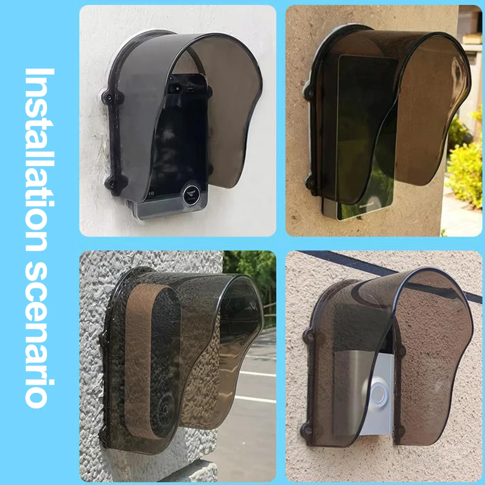 Doorbell Rain Cover Plastic Outdoor Waterproof Sun Shade Protector For Access Control Keypads Door Lock Door Phone Intercom