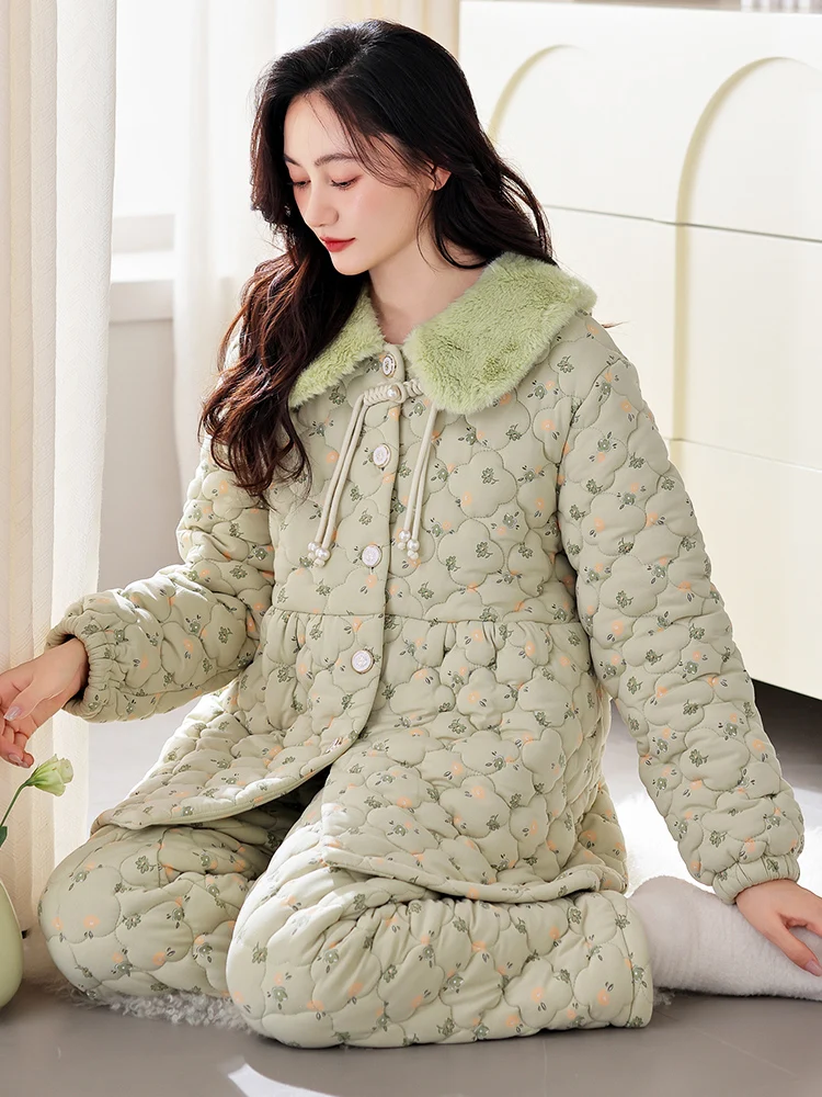 pigiama-da-donna-in-puro-cotone-lavorato-a-maglia-con-pile-corallo-set-invernale-a-tre-strati-maniche-lunghe-con-bottoni-decorativi